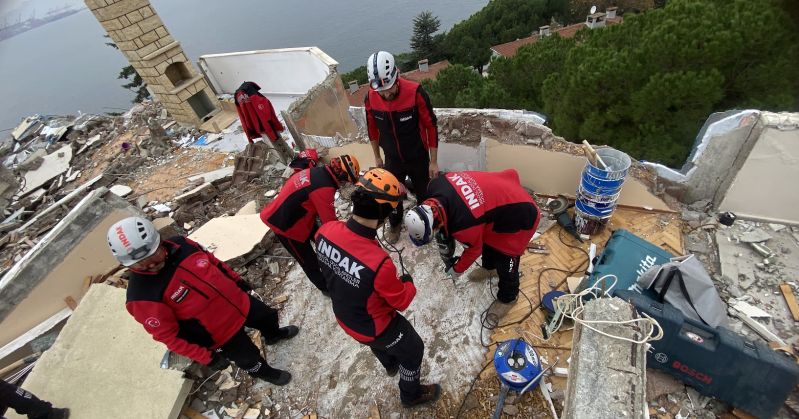 Gemlik’te Olası Deprem Tatbikatına İNDAK’tan Katılım
